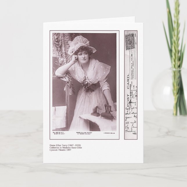 Carte de voeux de l'actrice Ellen Terry (Devant)