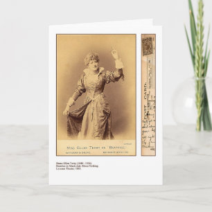 Carte de voeux de l'actrice Ellen Terry