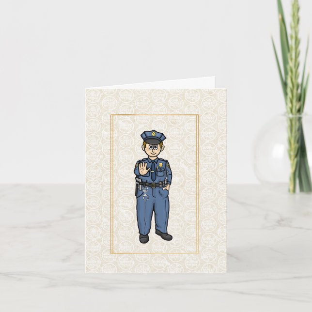 Carte de voeux de l'agent de patrouille frontalièr (Devant)