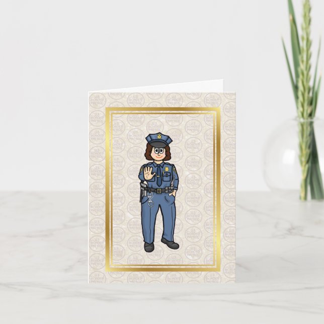 Carte de voeux de l'agent de patrouille frontalièr (Devant)
