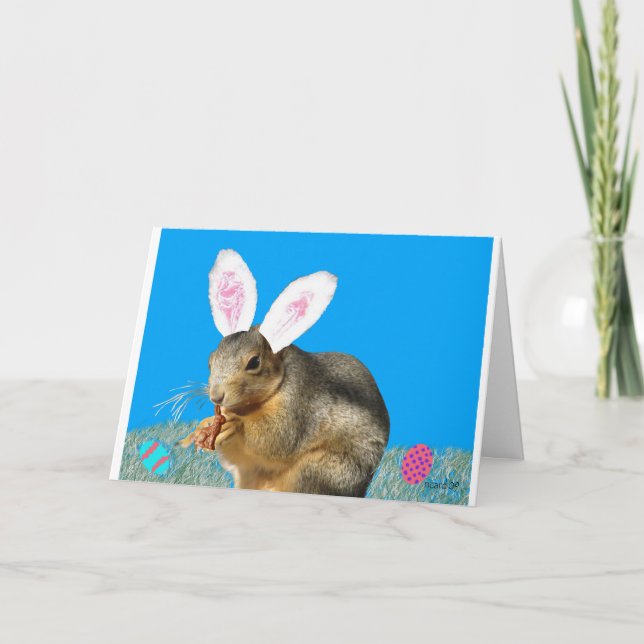 Carte de voeux de lapin de Melvin (Devant)