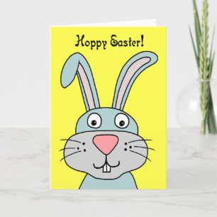 Carte de voeux de lapin de Pâques Hoppy