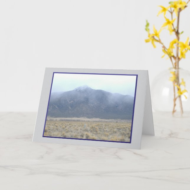 Carte de voeux de l'autre côté des montagnes (Fleur jaune)