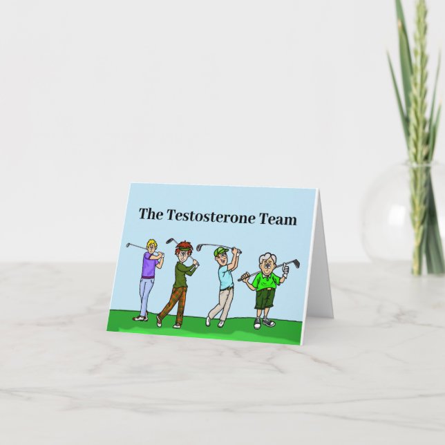 Carte de voeux de l'équipe de golf masculine (Devant)