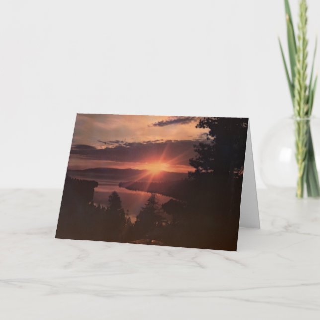 Carte de voeux de lever de soleil du lac Tahoe (Devant)