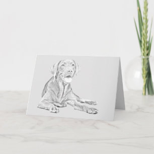 Carte de voeux de l'extracteur Labrador dessinée a