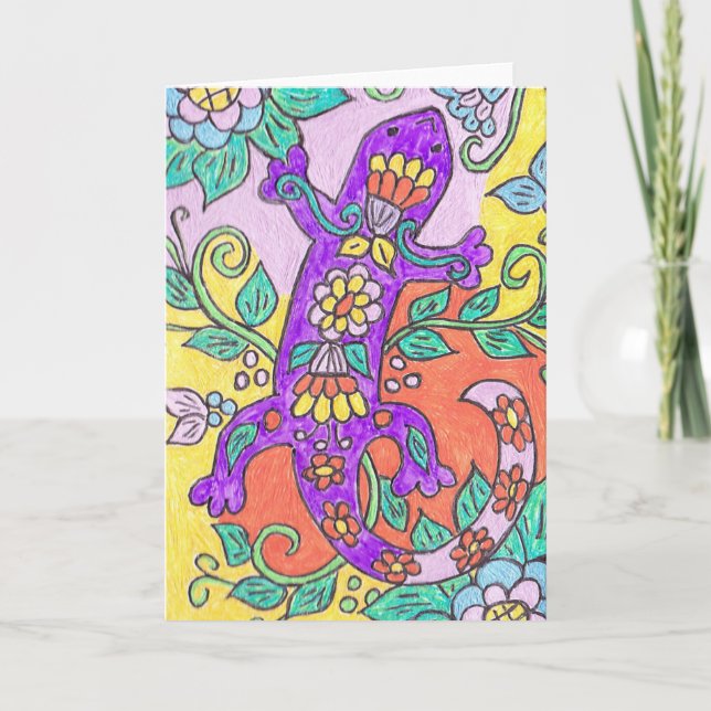 Carte de voeux de lézard de Talavera (Devant)