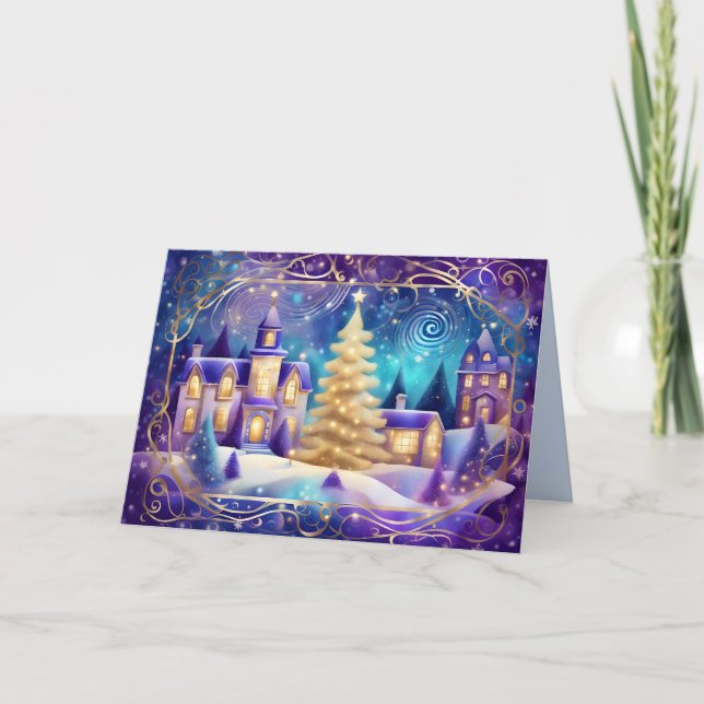 carte de voeux de l'hôtel de ville de noël (Devant)