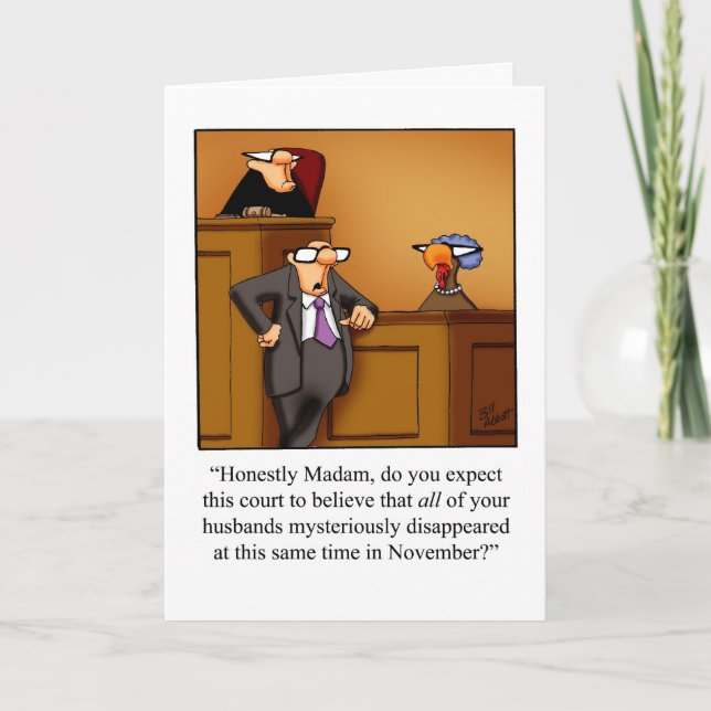 Carte De Voeux De L'Humour De Thanksgiving Pour Th (Devant)
