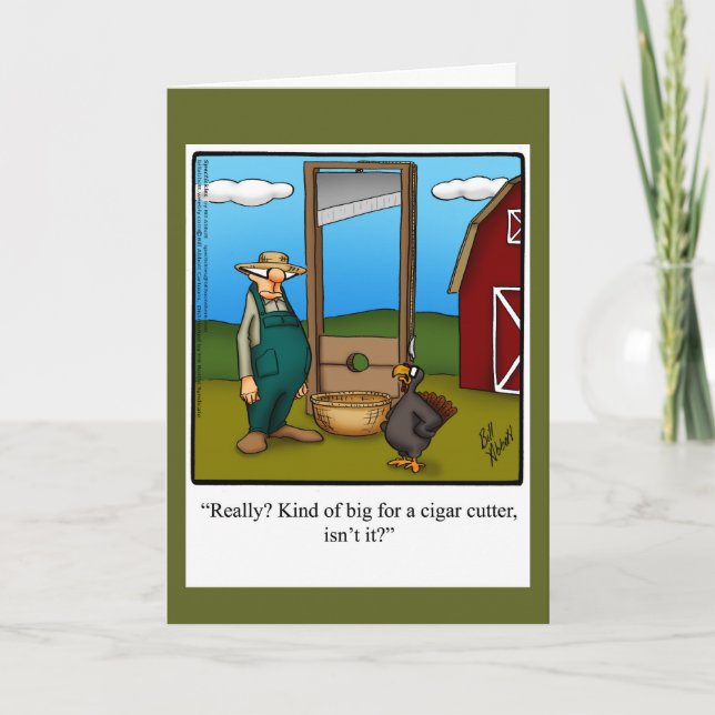 Carte de voeux de l'Humour de Thanksgiving "Specti (Devant)