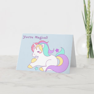 Carte de voeux de licorne