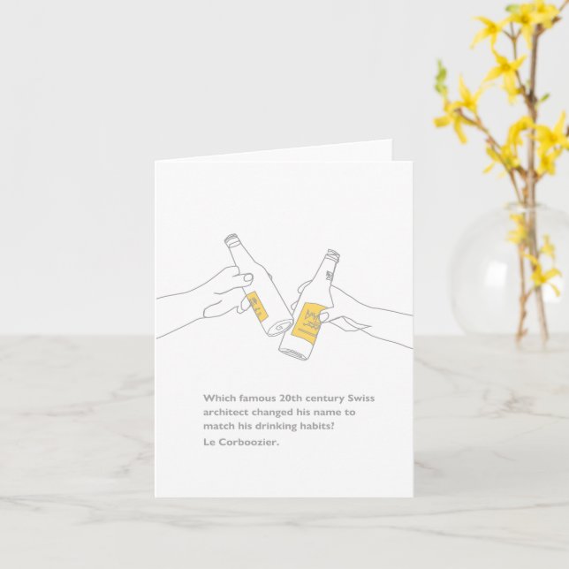 Carte de voeux de l'ingénieur structurel Funny Arc (Fleur jaune)