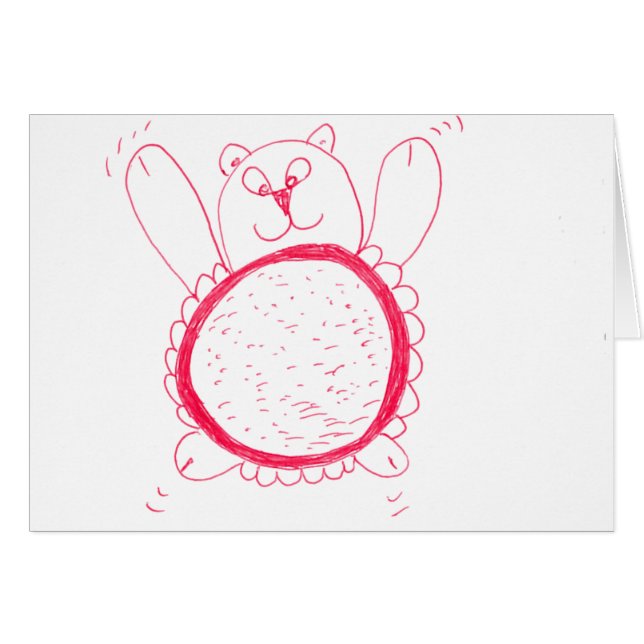 Carte de voeux de l'ours de tournesol (Devant horizontal)