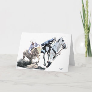 carte de voeux de lutteur de boeuf