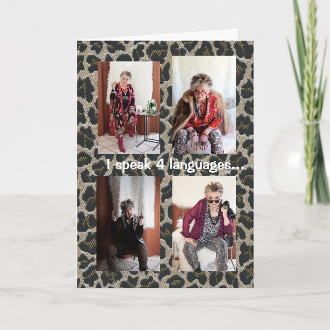 Carte de voeux de ma propre langue (Devant)