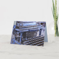Carte de voeux de machine à écrire vintage