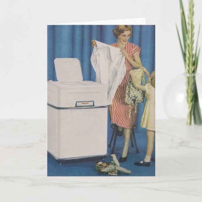 Carte de voeux de machine à laver (Devant)