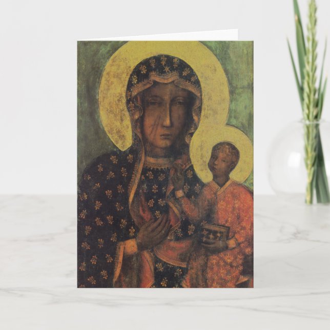 Carte de voeux de Madonna noire de Czestochowa (Devant)