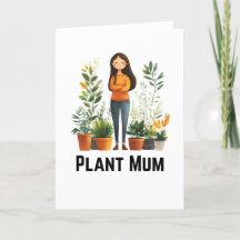 Carte de voeux de maman plante