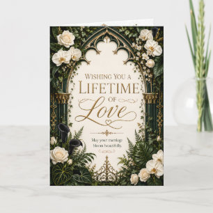 Carte de voeux de mariage élégante pour une vie d'