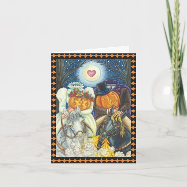 CARTE DE VŒUX DE MARIAGE SLEEPY HOLLOW HALLOWEEN * (Devant)