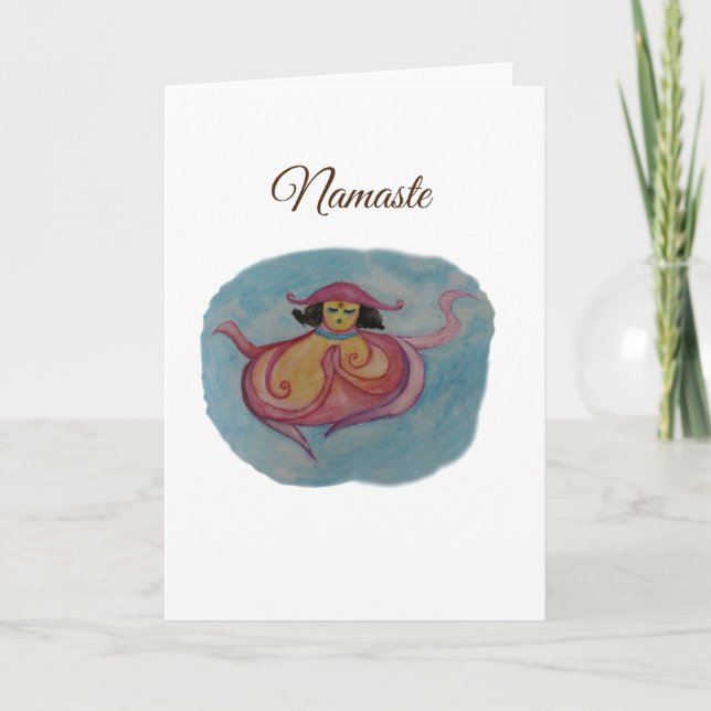 Carte de voeux de méditation Miss Octopodia (Devant)