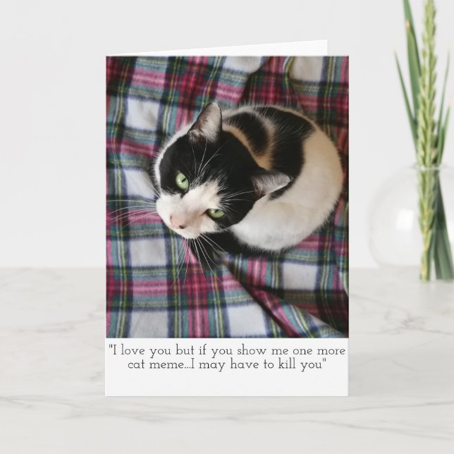 Carte de voeux de Meme de chat (Devant)