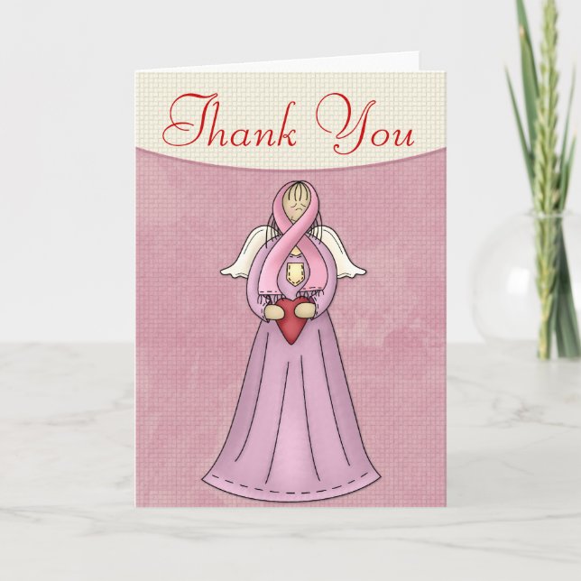 Carte de voeux de Merci de l'ange 1 de cancer du (Devant)