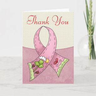 Carte de voeux de Merci du ruban 2 de cancer du