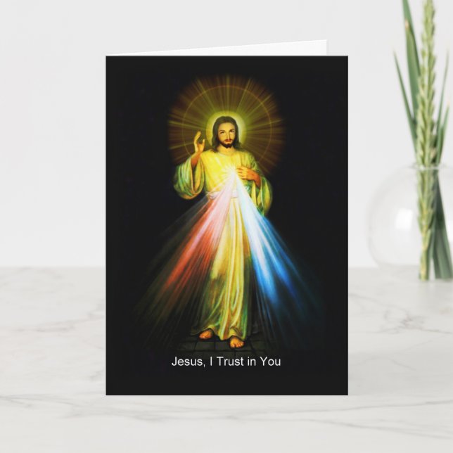 Carte de voeux de Miséricorde divine Jésus (Devant)