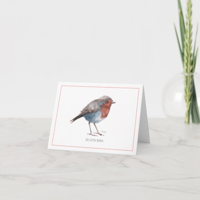Carte de voeux de "mon petit Robin" (Devant)