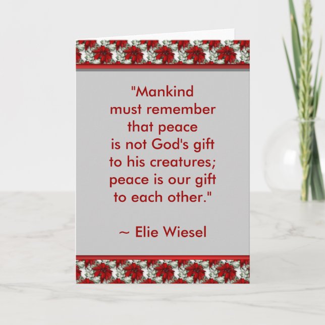 Carte de voeux de motivation (Elie Wiesel) (Devant)
