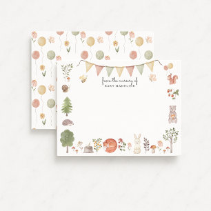 Carte de vœux de naissance amis de la forêt de Woo