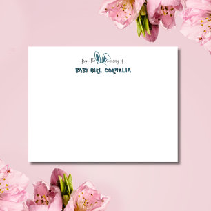 Carte de vœux de naissance oreilles de lapin sarce