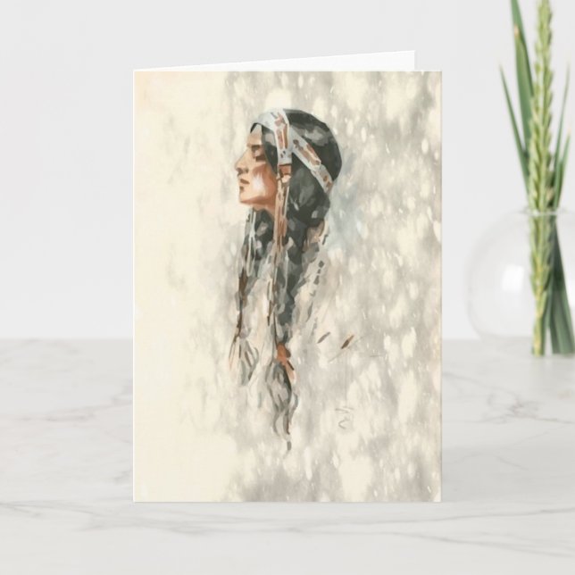 Carte de voeux de Natif américain (Devant)
