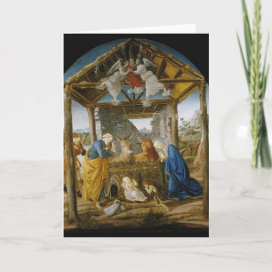 Carte de voeux de nativité de Botticelli