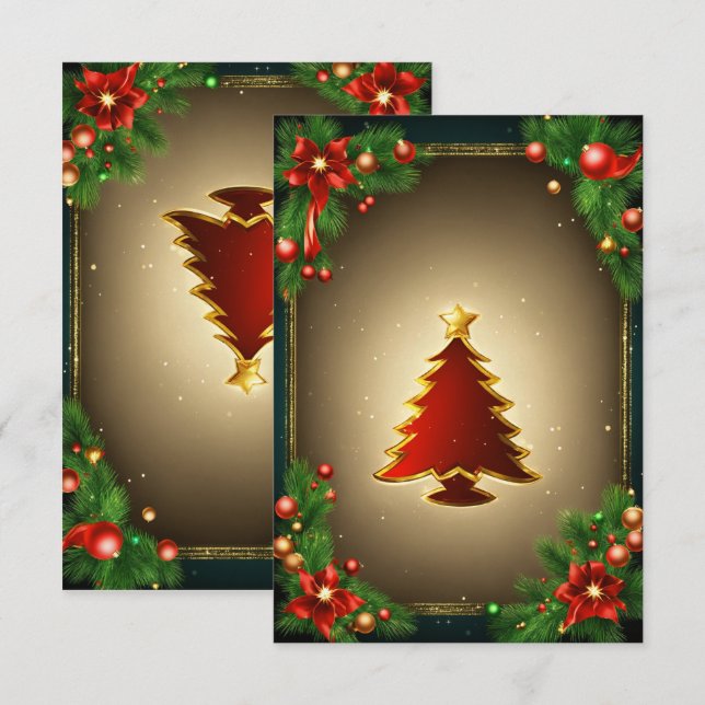 carte de voeux de noël (Devant / Derrière)