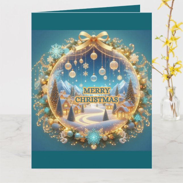 Carte de voeux de Noël (Fleur jaune)