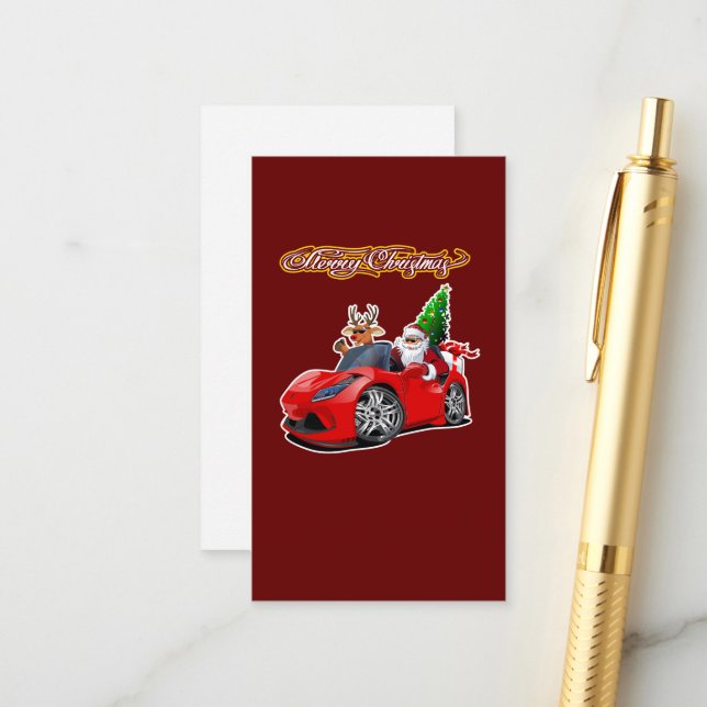 Carte de voeux de Noël (Devant/Arrière en situation)