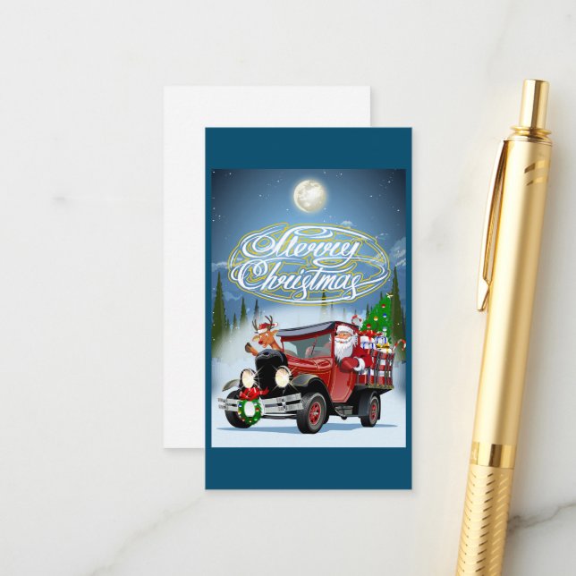 Carte de voeux de Noël (Devant/Arrière en situation)