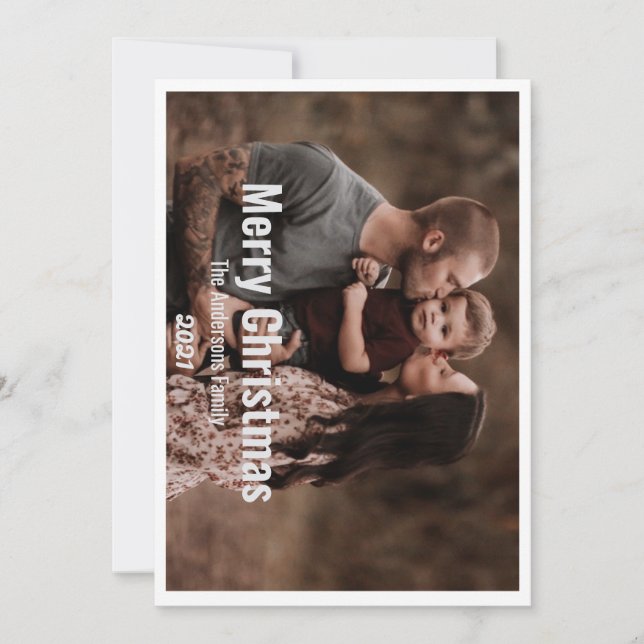Carte de vœux de Noël 1 photo botanique florale de (Devant)