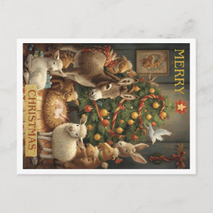 Carte de vœux de Noël à la ferme