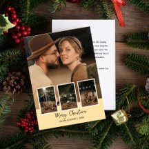 Carte de vœux de Noël à quatre photos