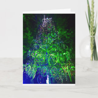 Carte de voeux de Noël à vélo