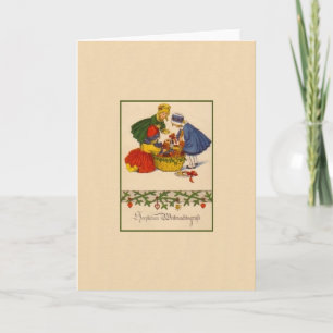 Carte de voeux de Noël allemande vintage