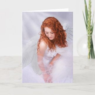 Carte de voeux de Noël Angel "Réflexion"