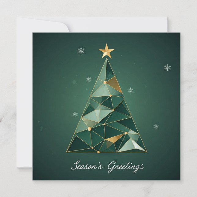 Carte de voeux de Noël Arbre (Devant)