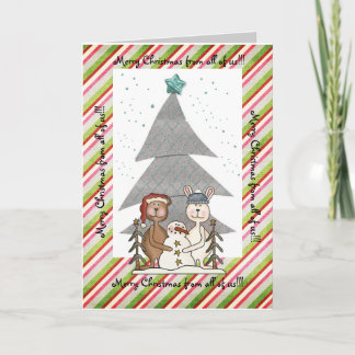 Carte de voeux de Noël Arbre