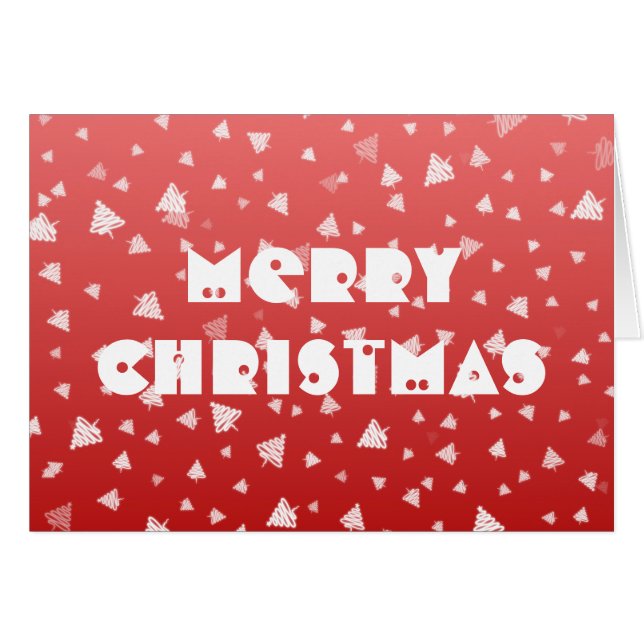Carte de voeux de Noël Arbre (Devant horizontal)