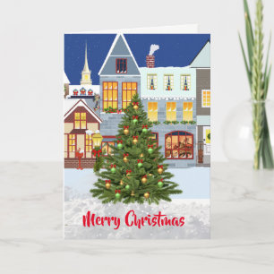Carte de voeux de Noël Arbre